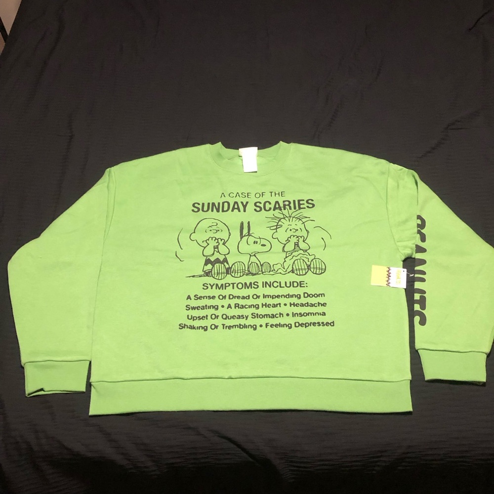 Peanuts UO Women's Exclusive Graphic Sweatshirt, Size Large, Oversized,Crew Neck